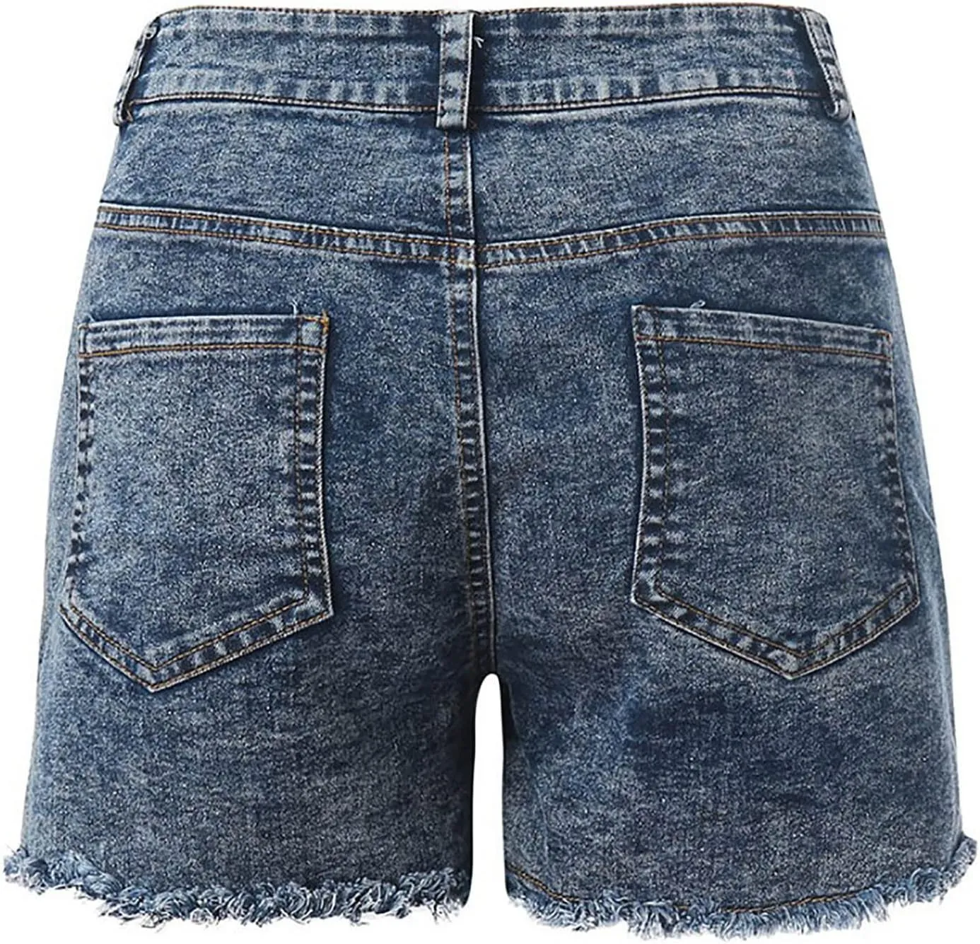 Ripped Jean Shorts Womens Vintage High Waisted Denim Jeans Raw Hem Distressed Casual Lounge Short Pants Relaxed Fit