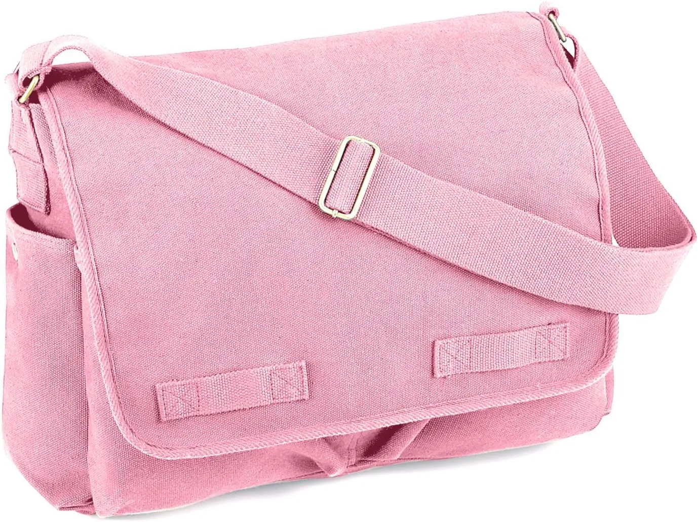 Rothco Classic Canvas Messenger Bag - Heavyweight Canvas Crossbody Shoulder Pack – Pink
