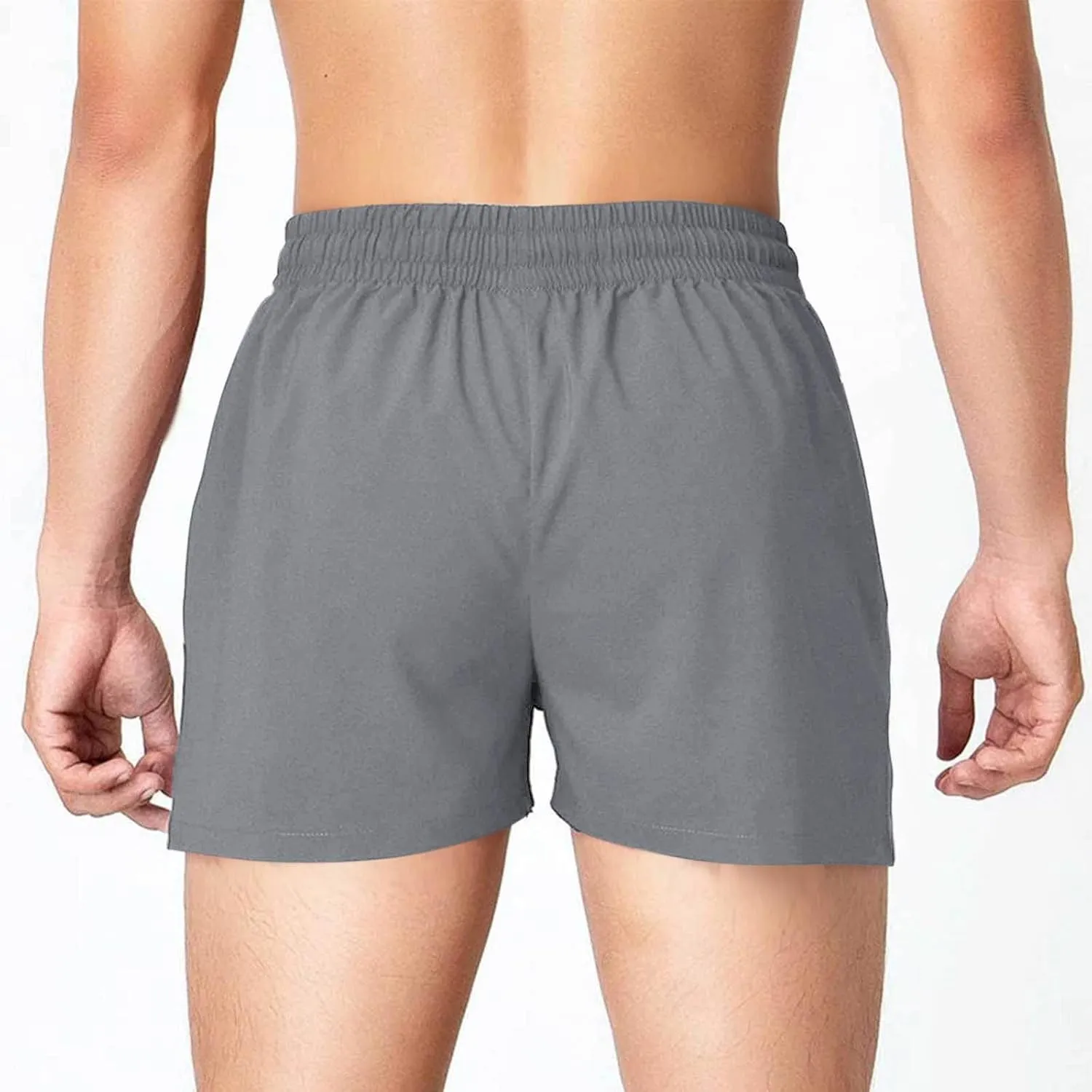 Running Shorts for Men with Zipper Pockets Stretch Waist Quick Dry Lightweight Breathable Gym Workout Athletic Shorts