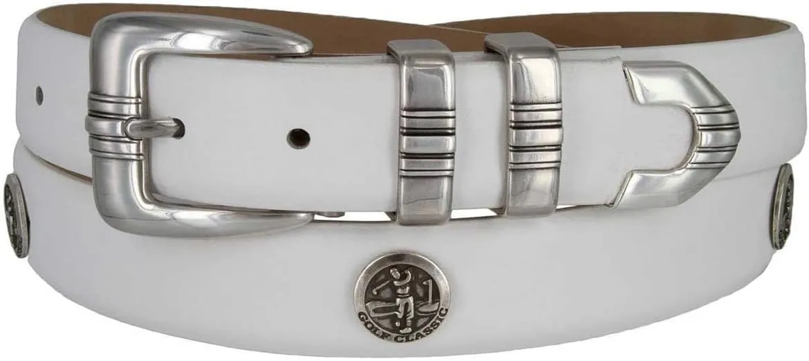 S5709_Genuine Full-Grain Cowhide Leather Designer Golf Dress Belt, 1-1/8"(30mm) Wide