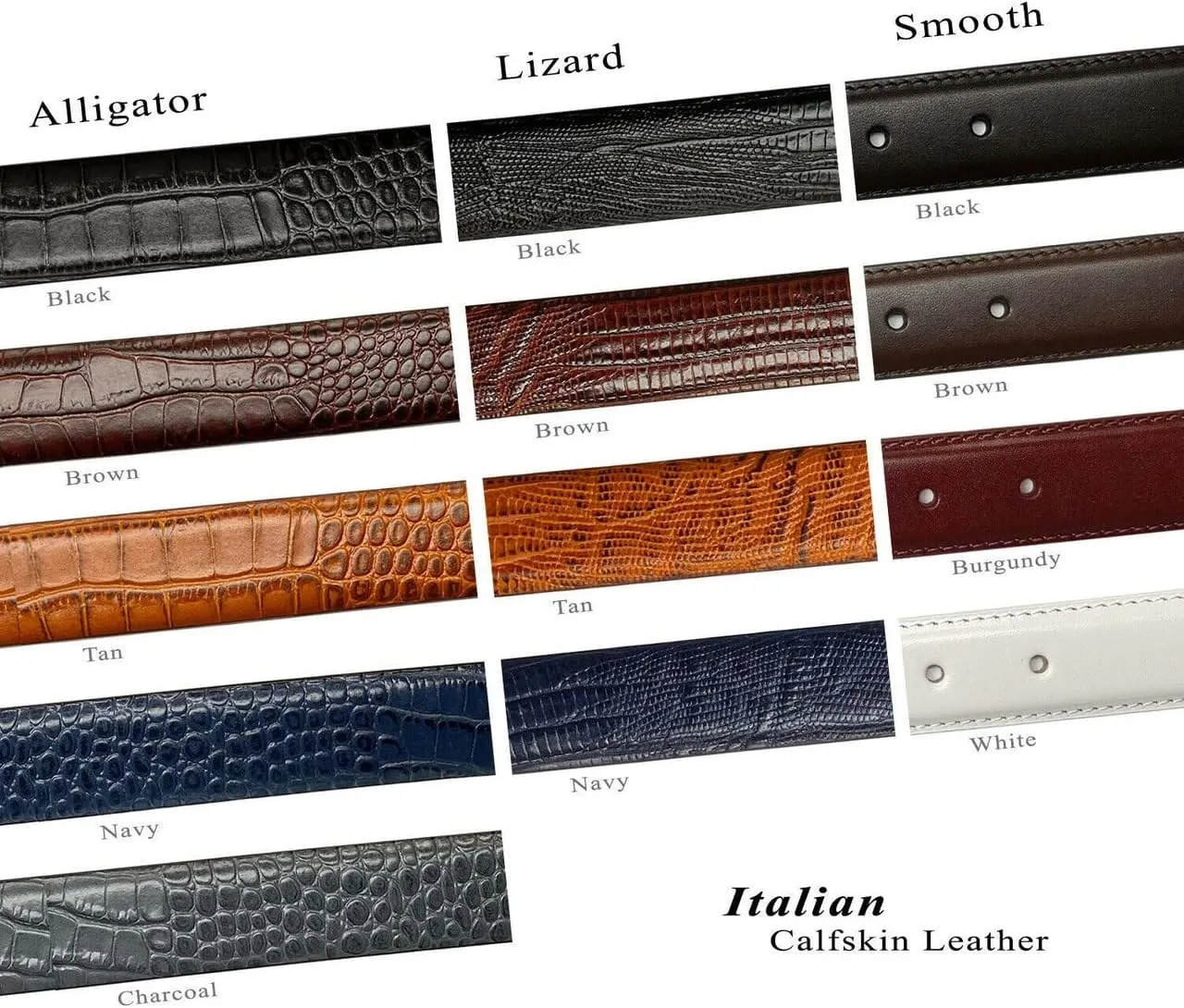 S5709_Genuine Full-Grain Cowhide Leather Designer Golf Dress Belt, 1-1/8"(30mm) Wide