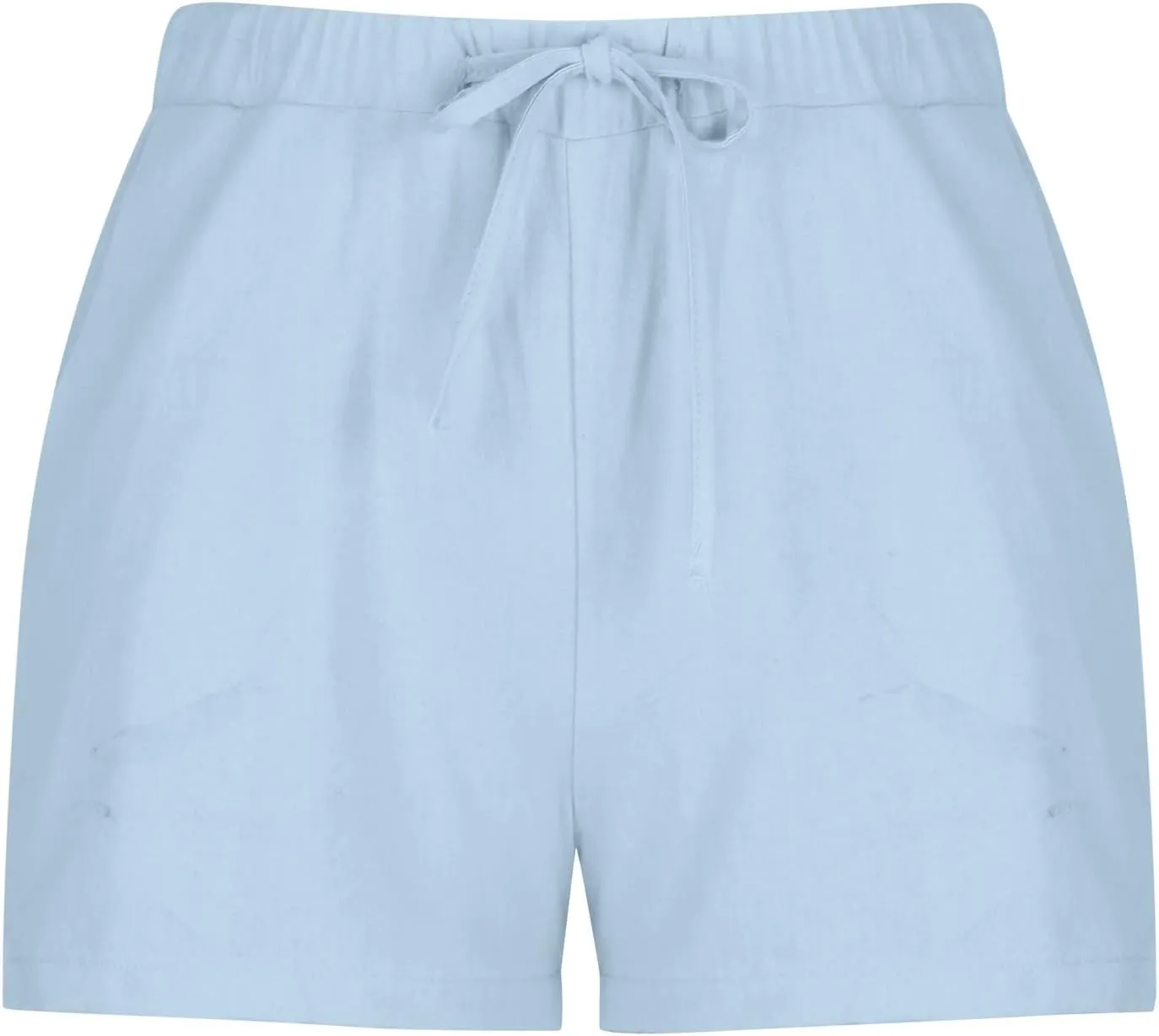 Shorts for Women 2025 Summer Trendy Plus Size Linen Shorts Elastic High Waisted Beach Shorts Comfy Lounge Shorts