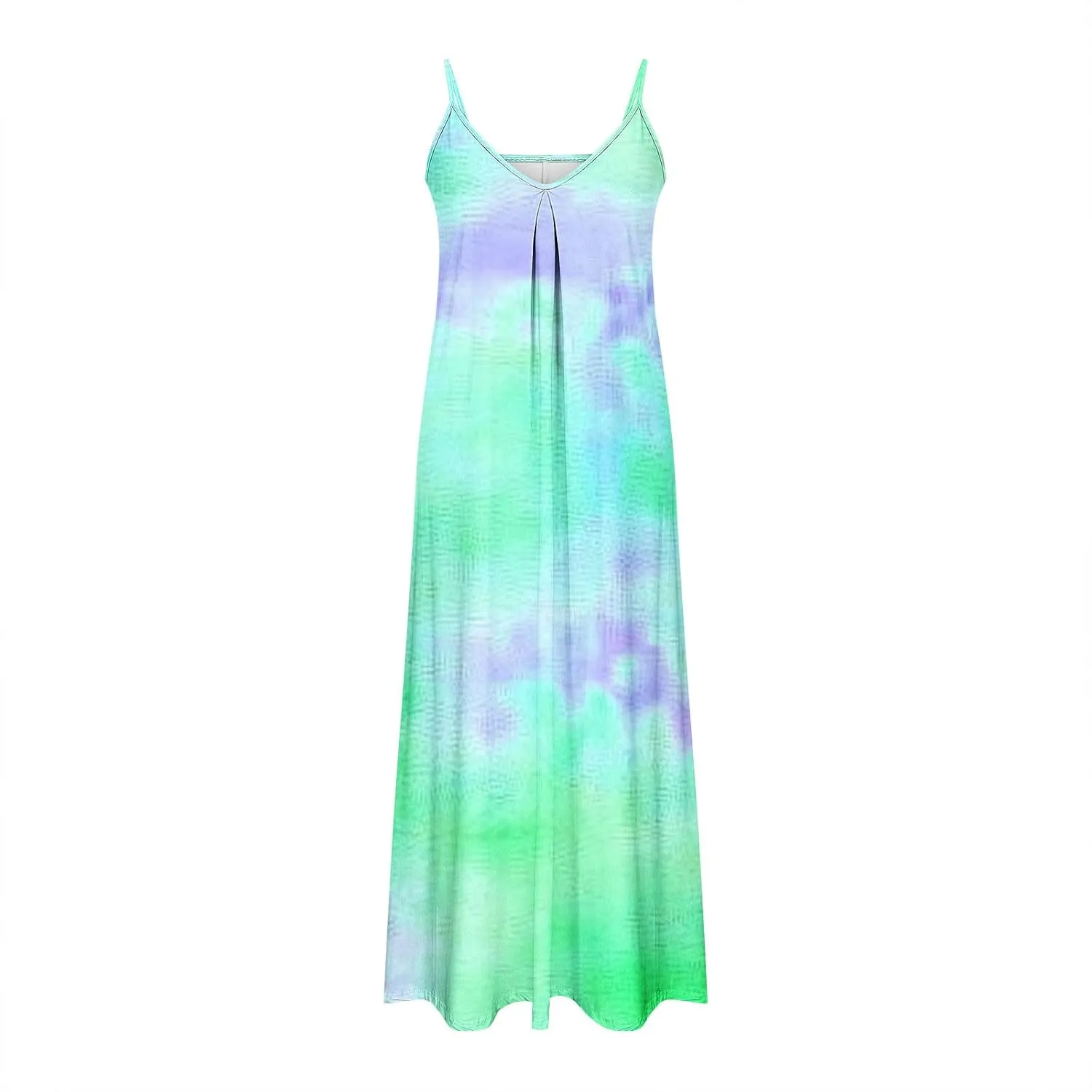 Sundresses for Women Spring Dresses V Neck Summer Flowy Maxi Dress Elegant Casual Sleeveless Beach Sundress