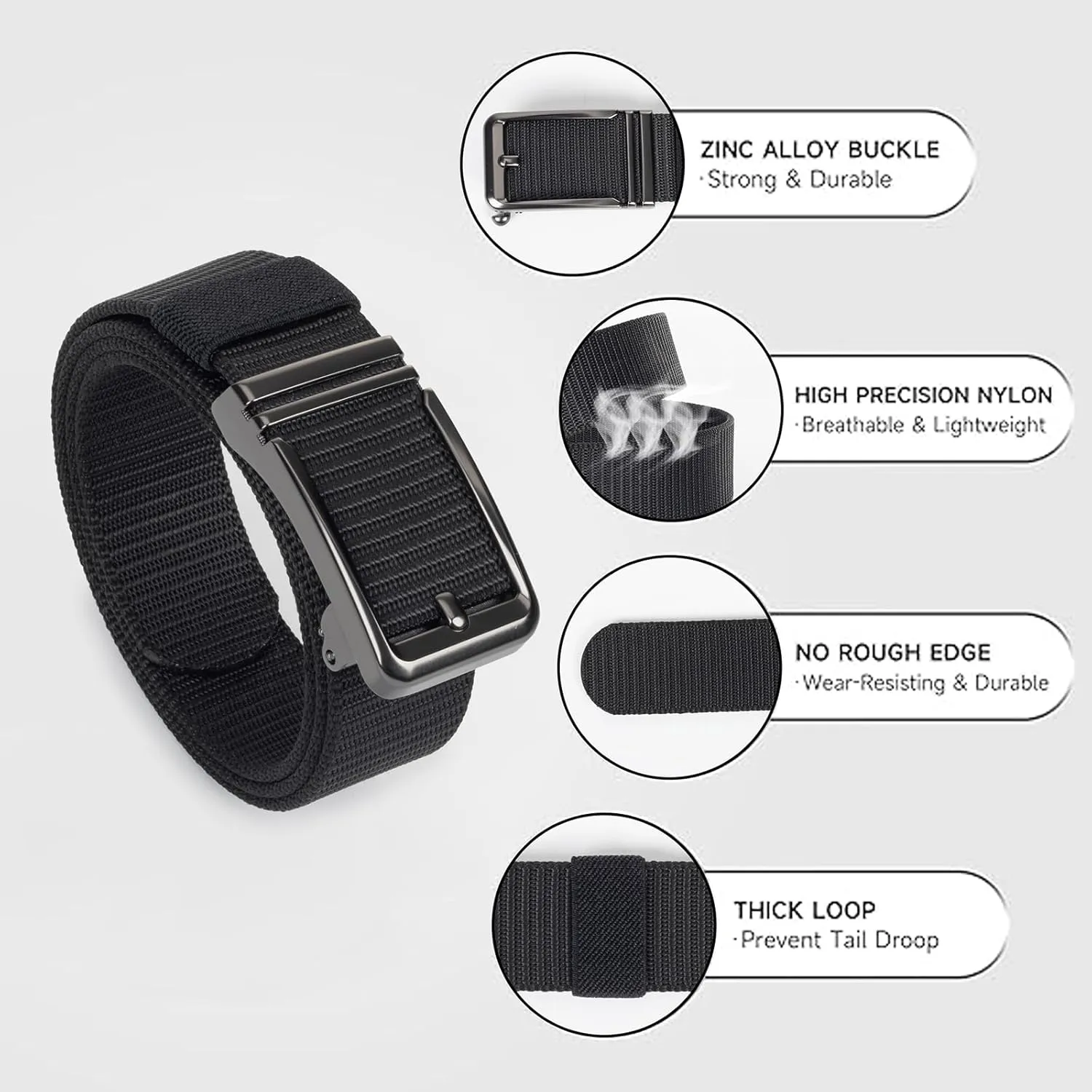 Tactical-Military-Men-Belt - Adjustable Nylon Webbing Canvas Web Belts with Alloy for Men Women
