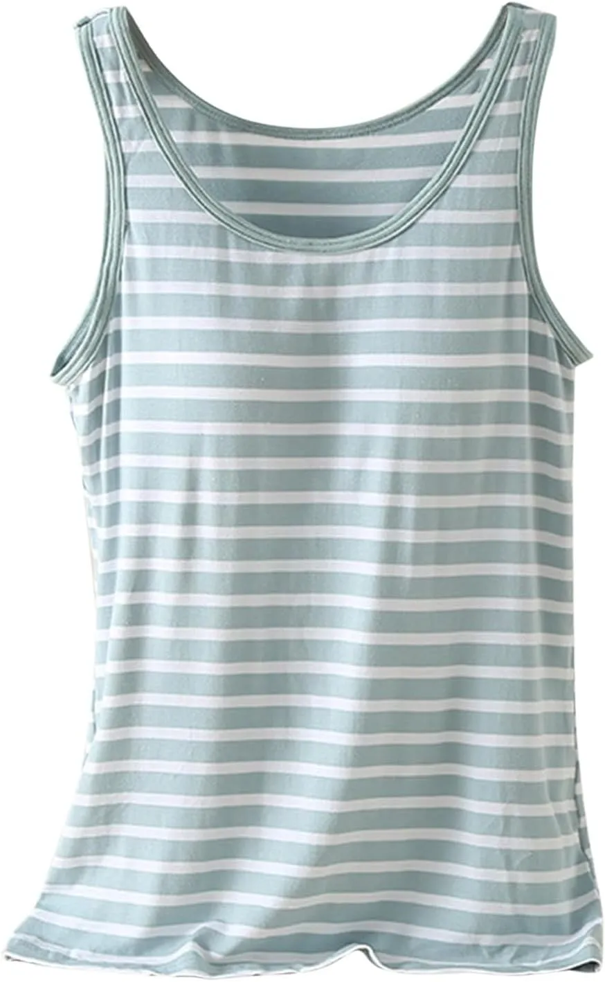Tank Tops for Women Built With Chest Pads Five Fingers Cotton Shelf Bra Fitness Tanks Layering Workout Undershirts