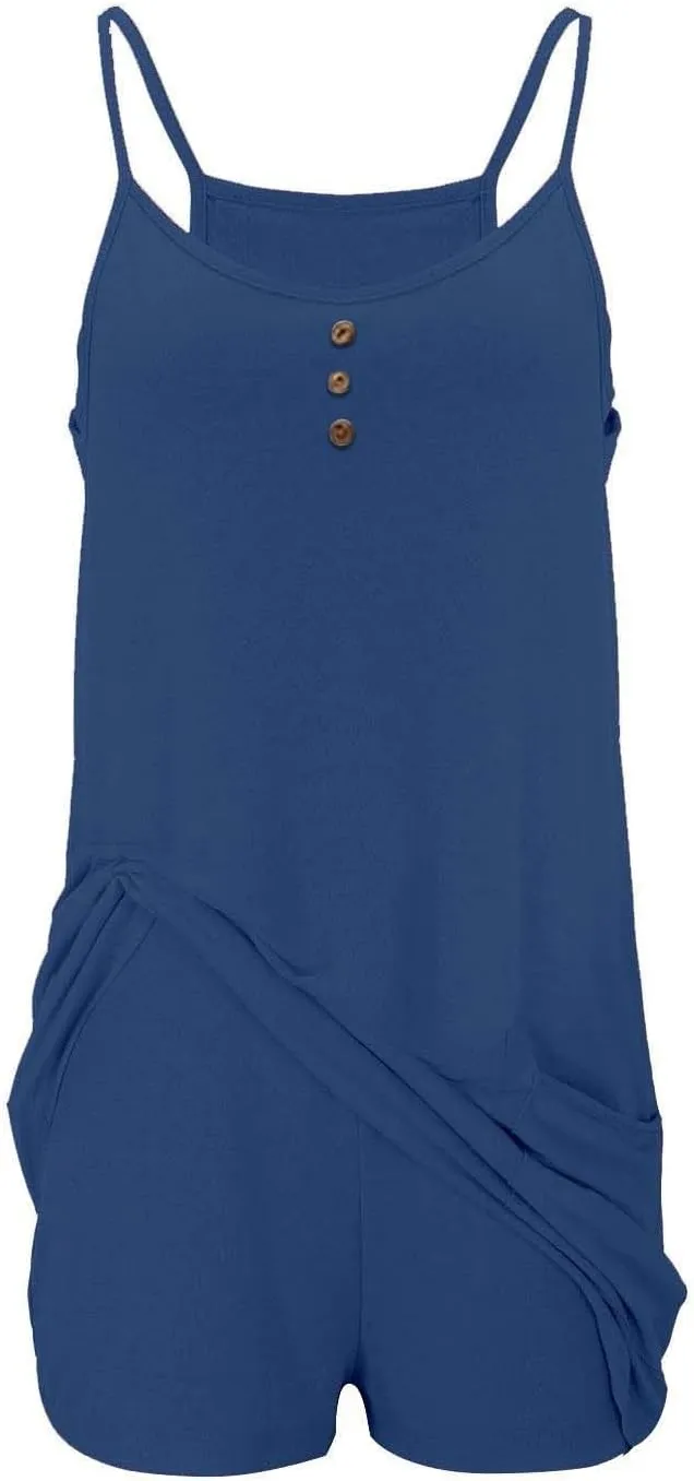 Tennis Dress for Women Built-in Shorts Casual Sleeveless Spaghetti Strap Sundress Workout Athletic Dress with Pocket