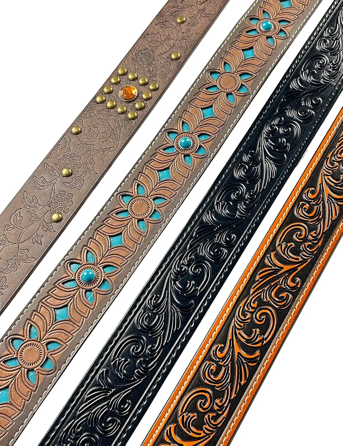 TOPACC Western Belts for Women Men Cowboy Cowgirl Belt for Jeans Pants Country Concert Outfit Rodeo