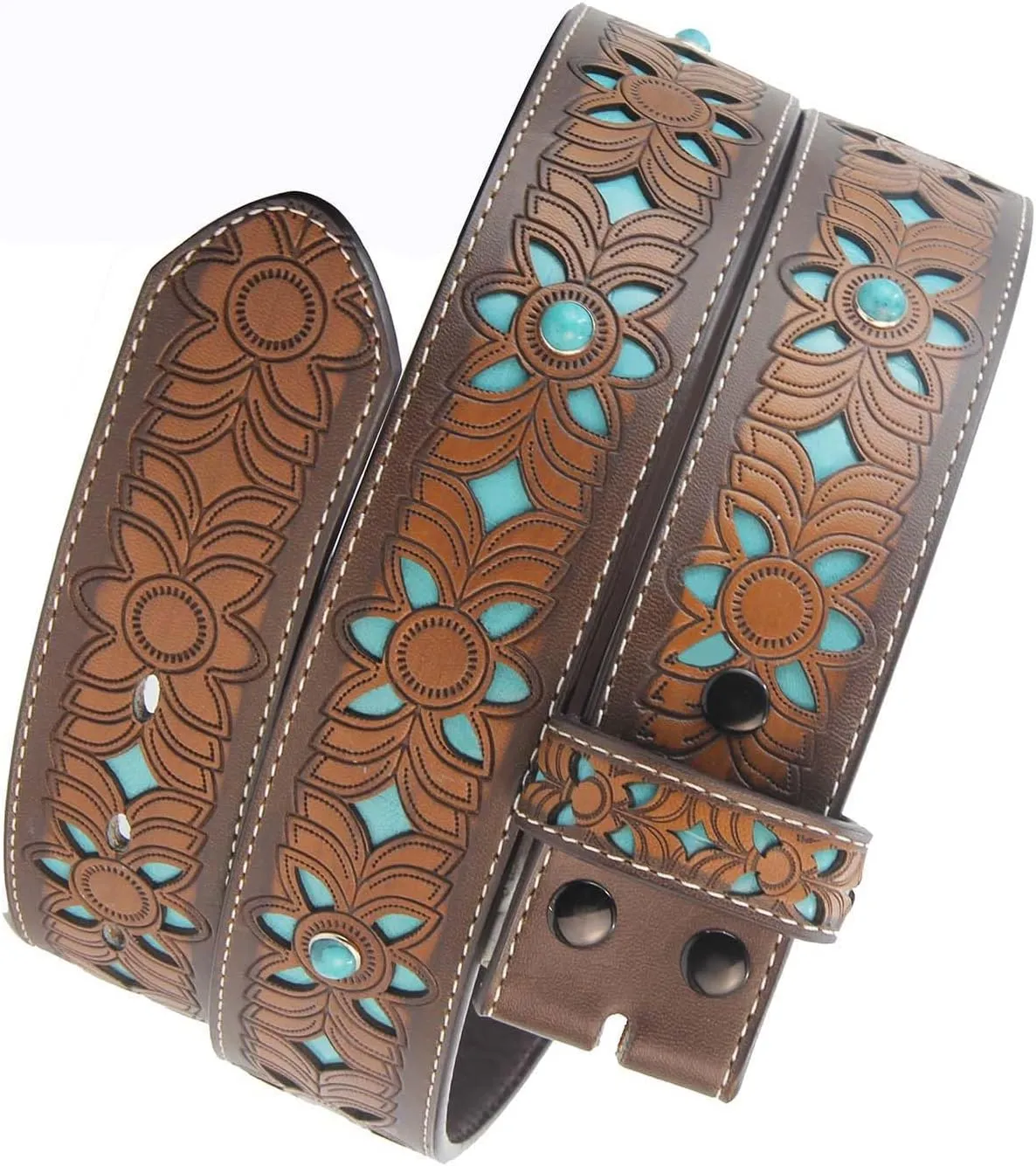 TOPACC Western Belts for Women Men Cowboy Cowgirl Belt for Jeans Pants Country Concert Outfit Rodeo