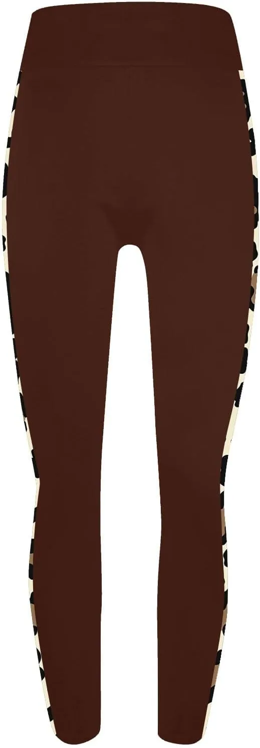 Trendy Leggings for Womens 2024 Side Camo Printed Yoga Pants High Waist Stretch Seamless Compression Trousers
