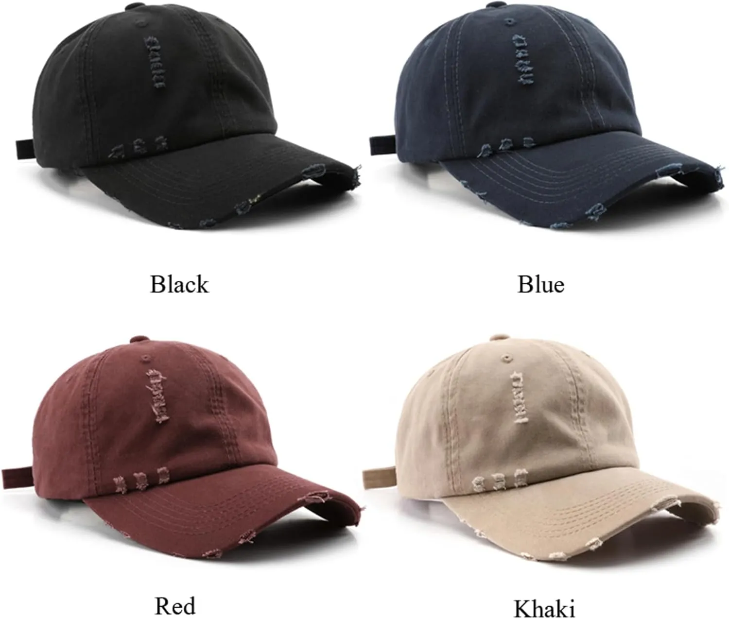Vintage Washed Distressed Baseball Cap Unconstructed Soft Dad Hats Adjustable Trendy Trucker Hat for Mens Womens