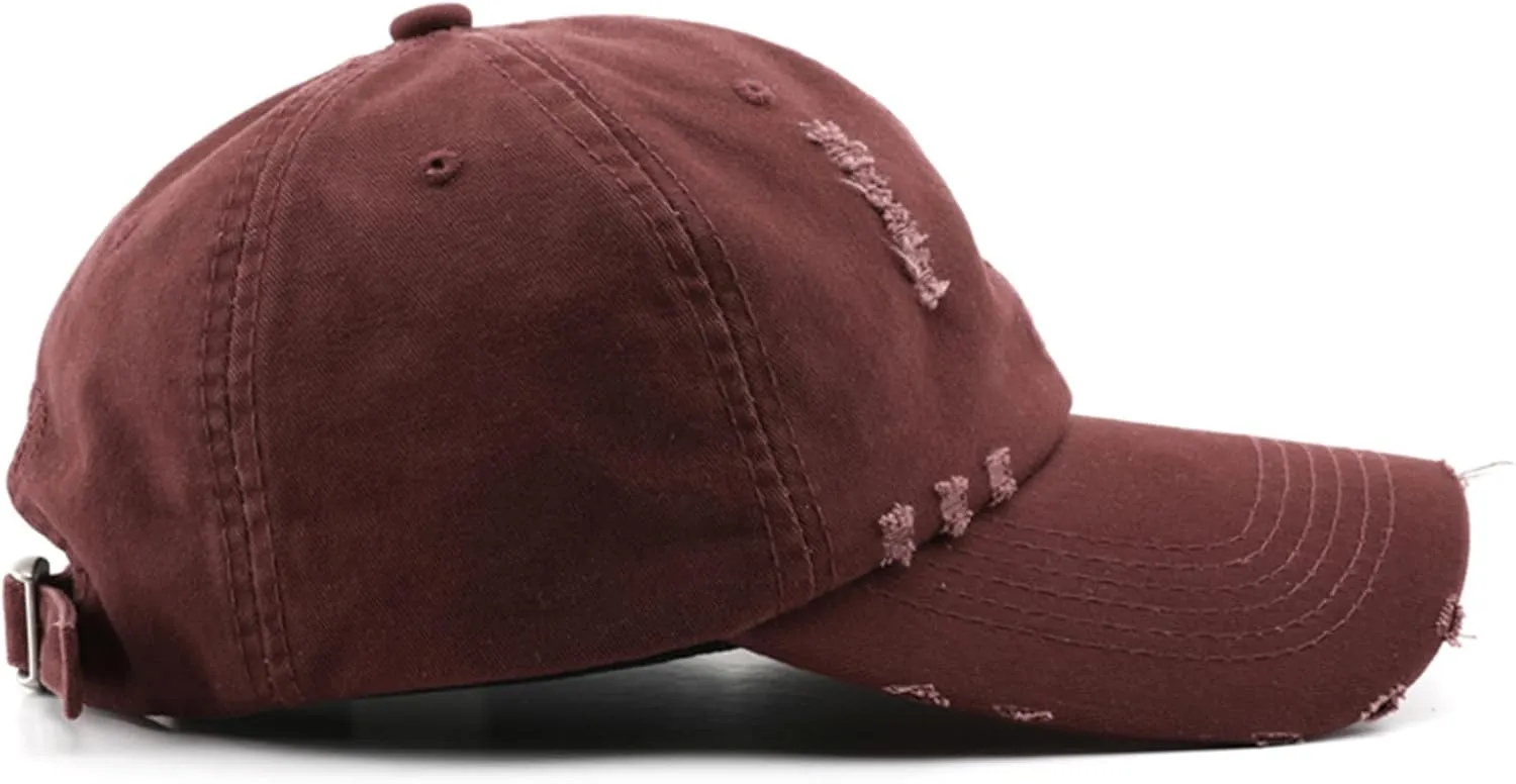 Vintage Washed Distressed Baseball Cap Unconstructed Soft Dad Hats Adjustable Trendy Trucker Hat for Mens Womens