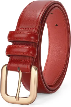 VONMELLI Leather Belts for Women Fashion Wasit Ladies Belt for Jeans Pants Dresses with Pin Buckle