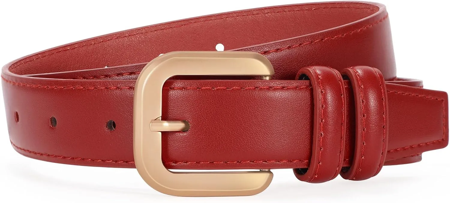 VONMELLI Leather Belts for Women Fashion Wasit Ladies Belt for Jeans Pants Dresses with Pin Buckle