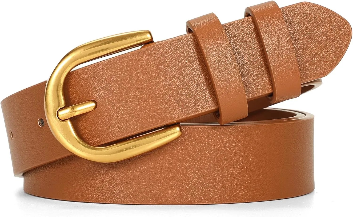 WHIPPY Women Leather Belt for Jeans Pants Dresses Black Ladies Waist Belt with Pin Buckle