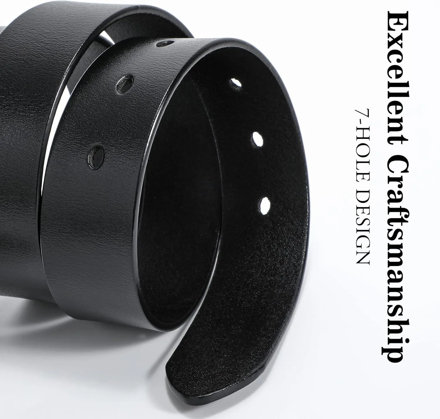 WHIPPY Women Leather Belt for Jeans Pants Dresses Black Ladies Waist Belt with Pin Buckle