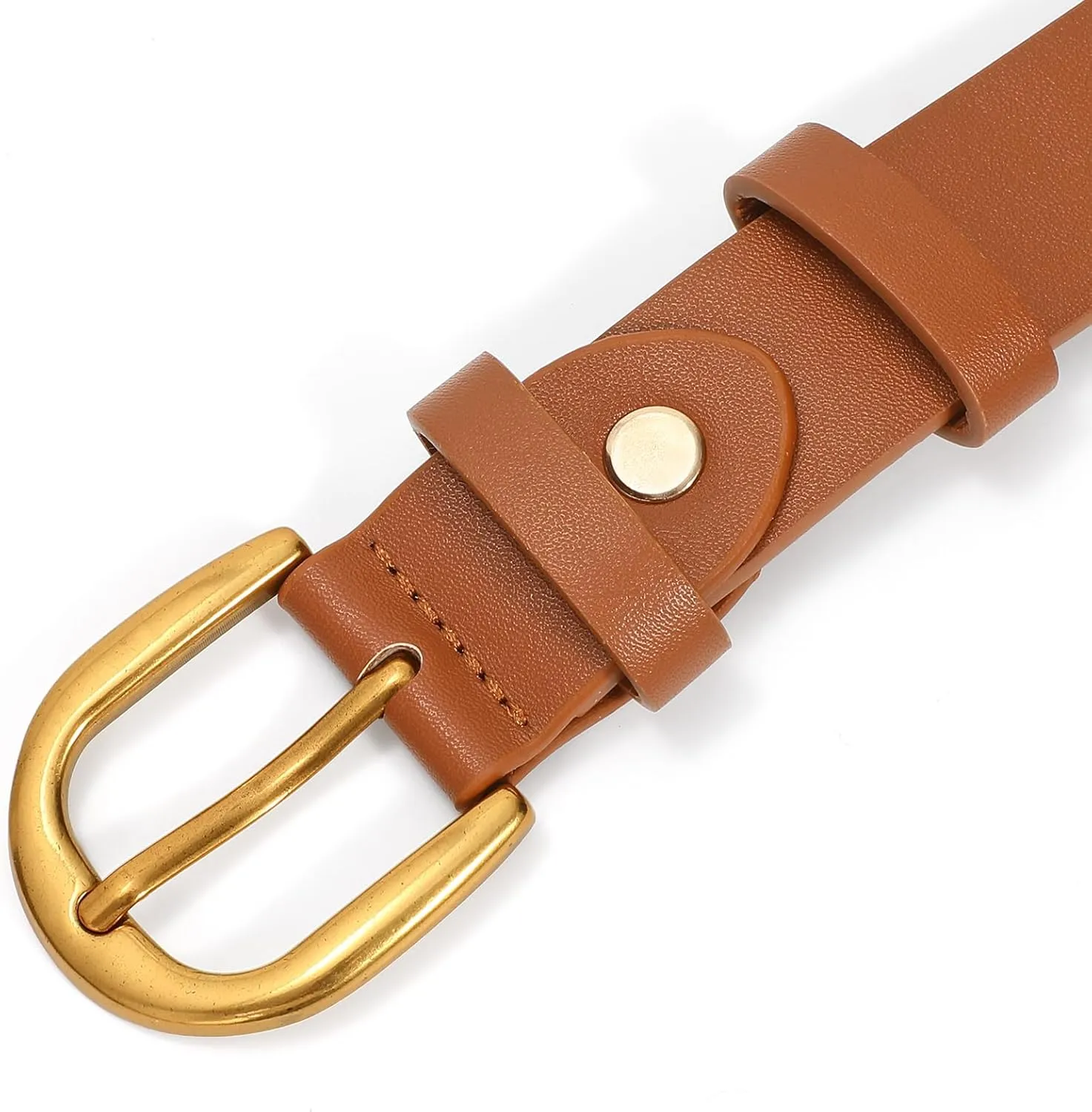 WHIPPY Women Leather Belt for Jeans Pants Dresses Black Ladies Waist Belt with Pin Buckle