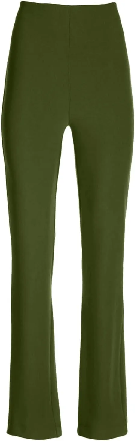 Womens Business Suit Pants Casual High Waisted Slim Fit Flare Pants Bell Bottom Long Lounge Wear to Work Pants