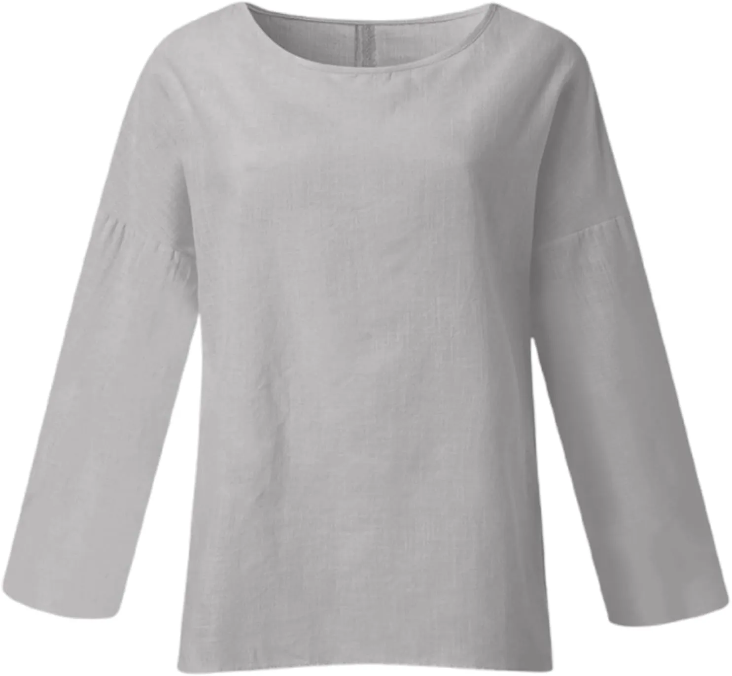 Women's Button Up Shirts Solid Color Long Sleeve Linen Summer Casual 2025 Fashion Blouse Top Loose Tunic Top