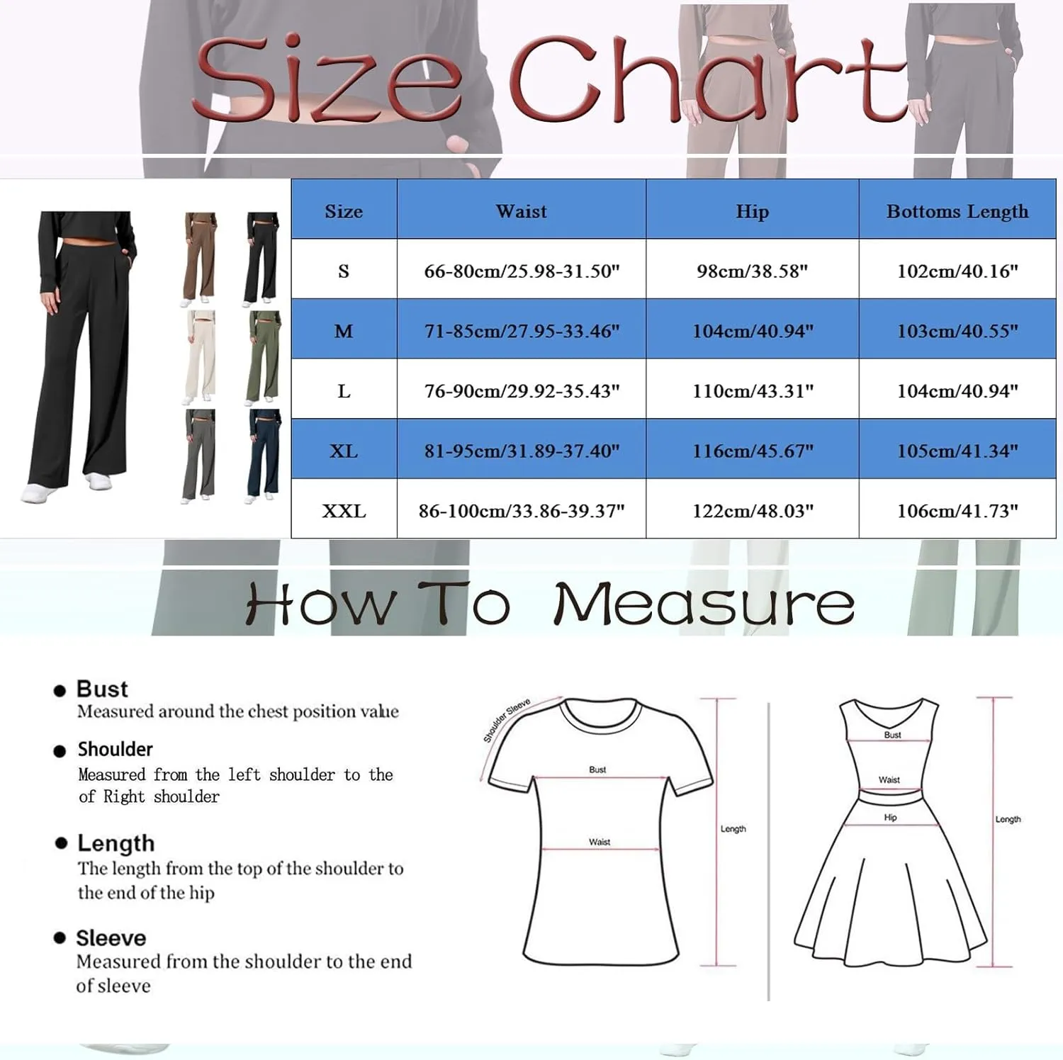 Womens Cargo Sweatpants Winter Sexy Work Palazzo with Pockets High Waisted Straight Leg