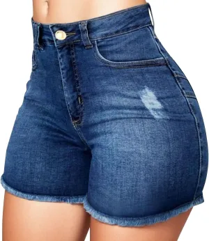 Womens Denim Shorts High Waisted Stretchy Casual Jeans Shorts 2025 Summer Loose Fit Retro Hot Shorts Pockets