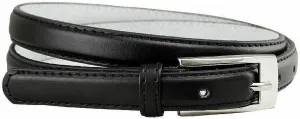 Women's Dress Skinny Fashion Belts Genuine Leather 3/4" (19mm) and 1" (25mm) wide