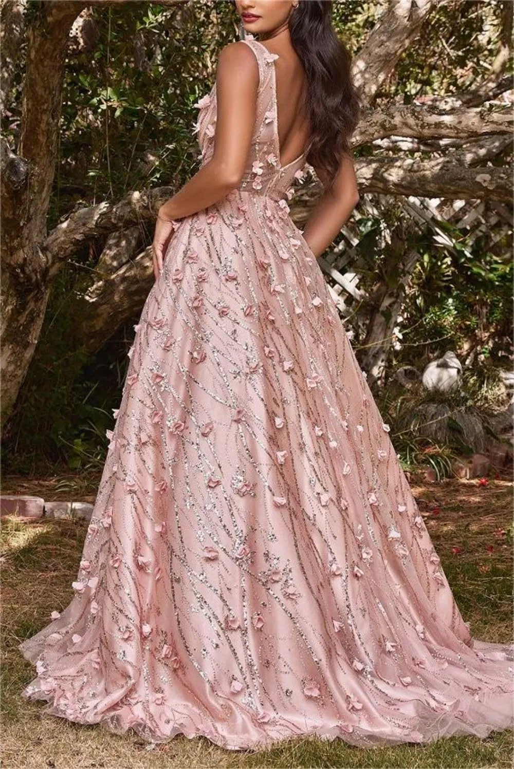 Women's Fashion Floral Pressure Pleated Evening Dresses Long Holiday Style Bridesmaid Dresses Dresses