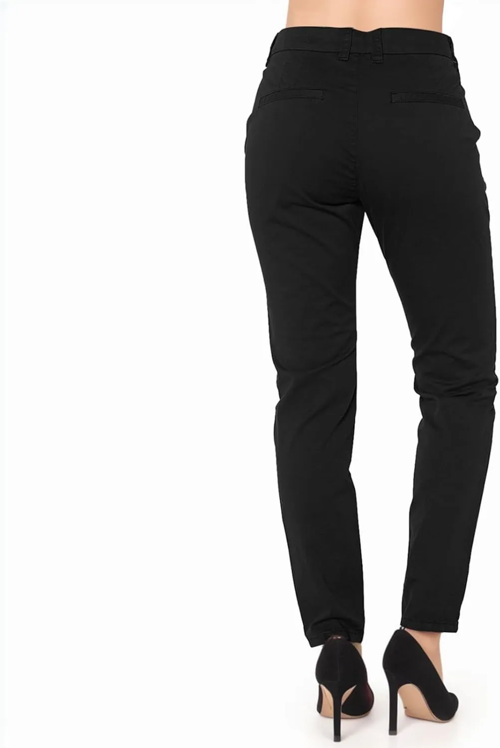 Women's High Waisted Business Pants Straight Leg Pleated Elegant Office Slacks Stretchy Dress Trousers with Pockets