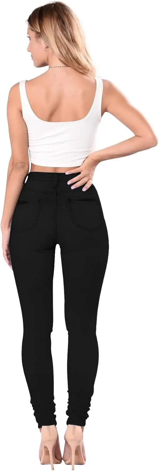 Women's High Waisted Jeans for Women Distressed Stretch Jeans for Women Ripped Butt Lift Jeans Denim Pants