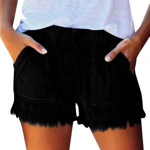 Women's Jean Shorts High Waisted Denim Shorts 2024 Casual Summer Shorts Distressed Cute Jean Shorts Bermuda Shorts