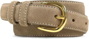 Women's Leather Belt Fashion Genuine Suede Leather Belts For Jeans Dress or Ratchet Belt 1"(25mm) Wide