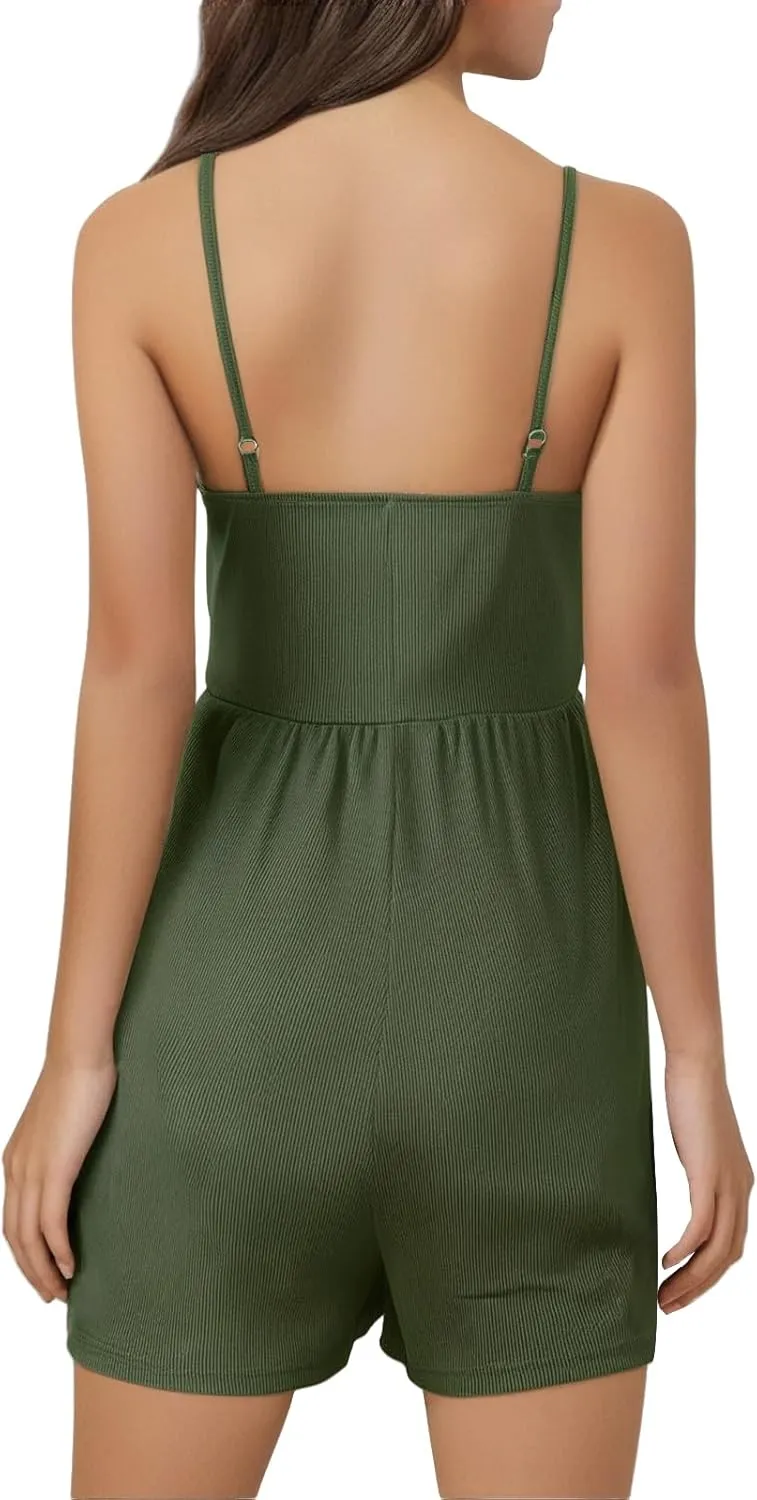 Womens Mini Dress Built in Shorts Summer Sexy Deep V Sleeveless Adjustable Spaghetti Strap Dresses Tunic Sundresses