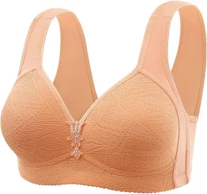Women's No Underwire Wide Strap Tank Top Bra Full Coverage Stretch Breathable Bralettes Comfort Push Up Everyday Bra