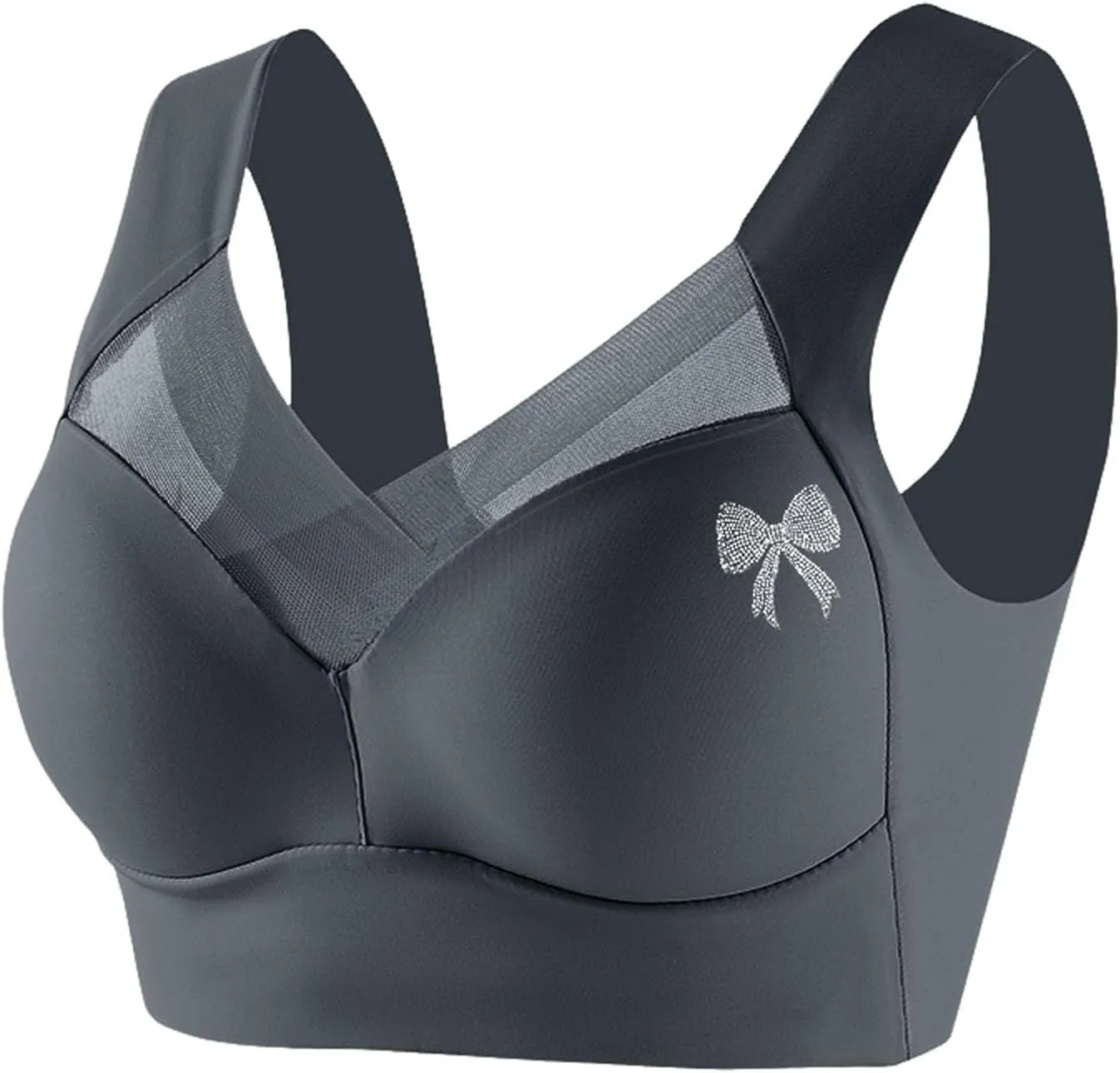Women's Non Underwire Lace Vest Underwear Thin Side Adjusting Bra Womens Bras High Support Sports
