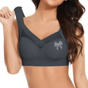 Women's Non Underwire Lace Vest Underwear Thin Side Adjusting Bra Womens Bras High Support Sports