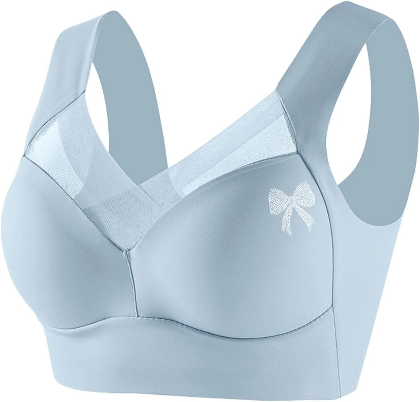 Women's Non Underwire Lace Vest Underwear Thin Side Adjusting Bra Womens Bras High Support Sports