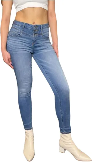 Women's Stretch Skinny Jeans Womens Classic Skinny Butt Lifting Jeans Mid Rise Slim Fit Pants for Women