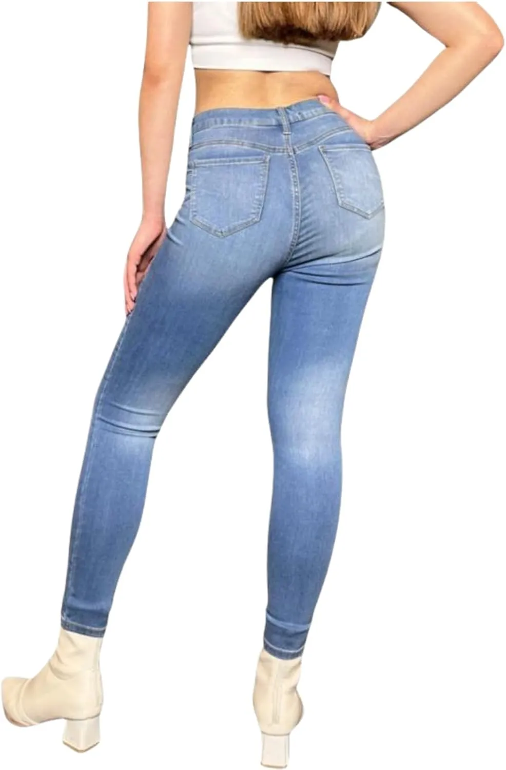 Women's Stretch Skinny Jeans Womens Classic Skinny Butt Lifting Jeans Mid Rise Slim Fit Pants for Women