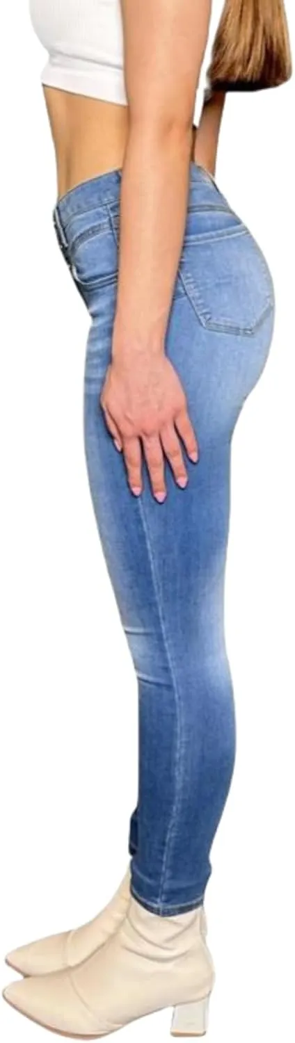 Women's Stretch Skinny Jeans Womens Classic Skinny Butt Lifting Jeans Mid Rise Slim Fit Pants for Women