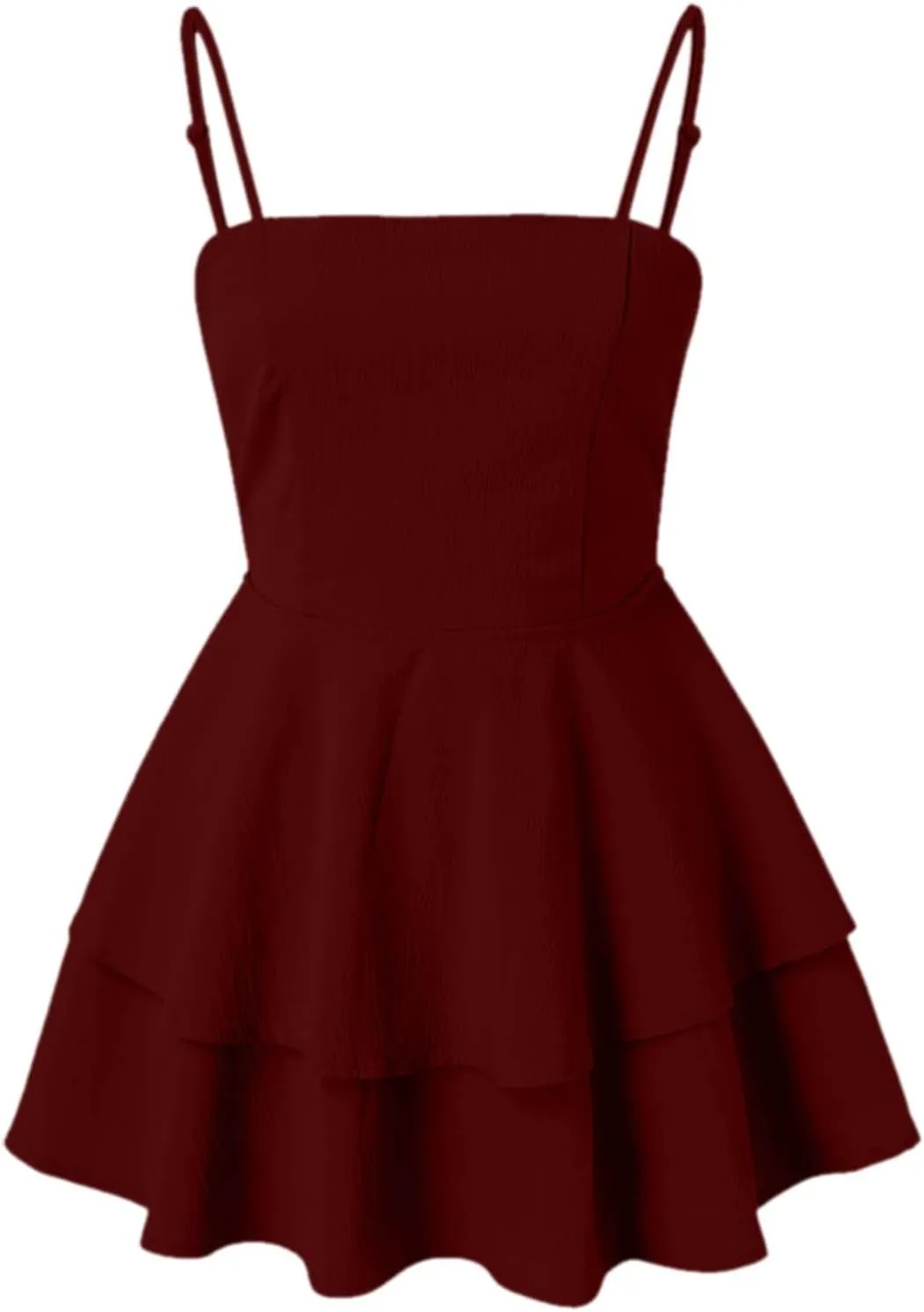 Womens Summer Dress Beach Casual Loose Tshirt Square Neck Strap Mini Dresses Back Bowknot Sun Dresses for Women