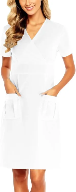 Womens Summer Dresses Short Sleeve V Neck Midi Skirt with Pocket for Women Casual Spring 2025 Church Work Dresses