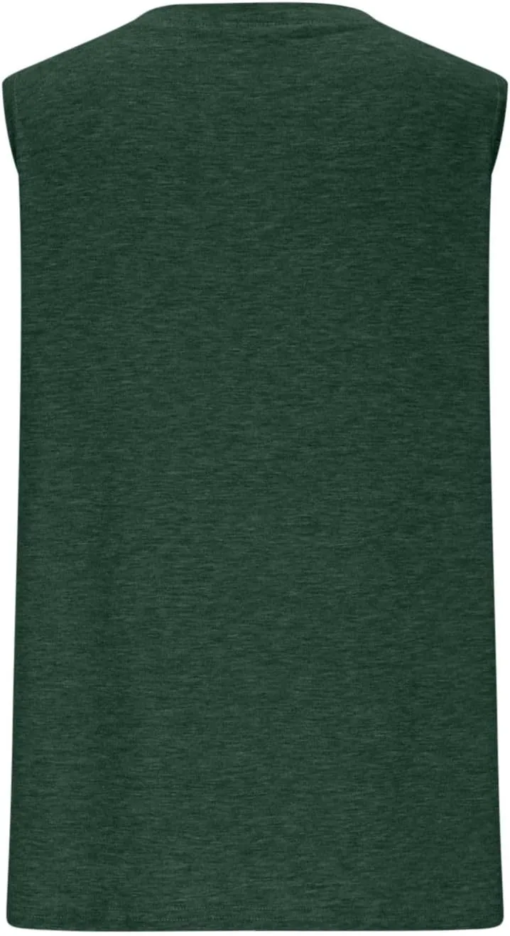 Womens Tank Tops Sleeveless Crew Neck Loose Fit Shirts Summer Clothes Solid Color Basic Tunic Blouse