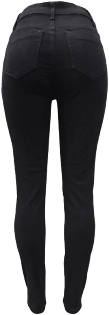 Womens Trendy Skinny Jeans High Waisted Stretch Mom Jeans Casual Dark Wash Denim Pencil Pants for Curvy Women
