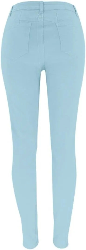 Womens Trendy Skinny Jeans High Waisted Stretch Mom Jeans Casual Dark Wash Denim Pencil Pants for Curvy Women