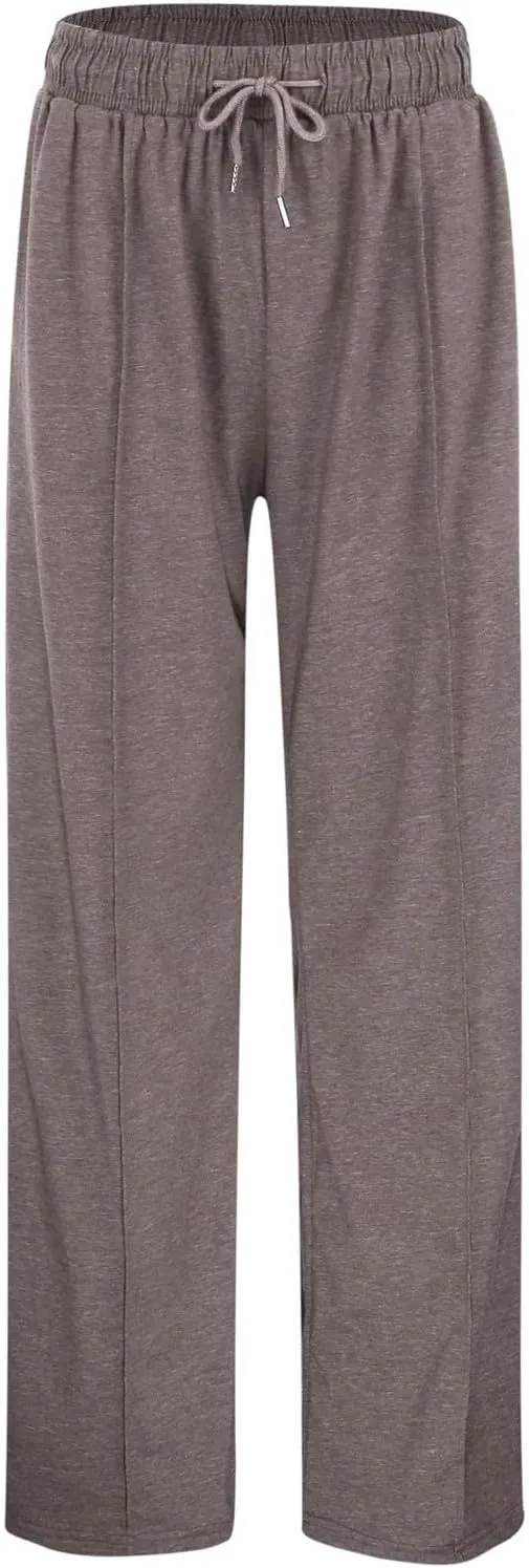 Womens Wide Leg Sweatpants High Waist Cotton Baggy Casual Drawstring Sports Athletic Sweat Pants with Pockets