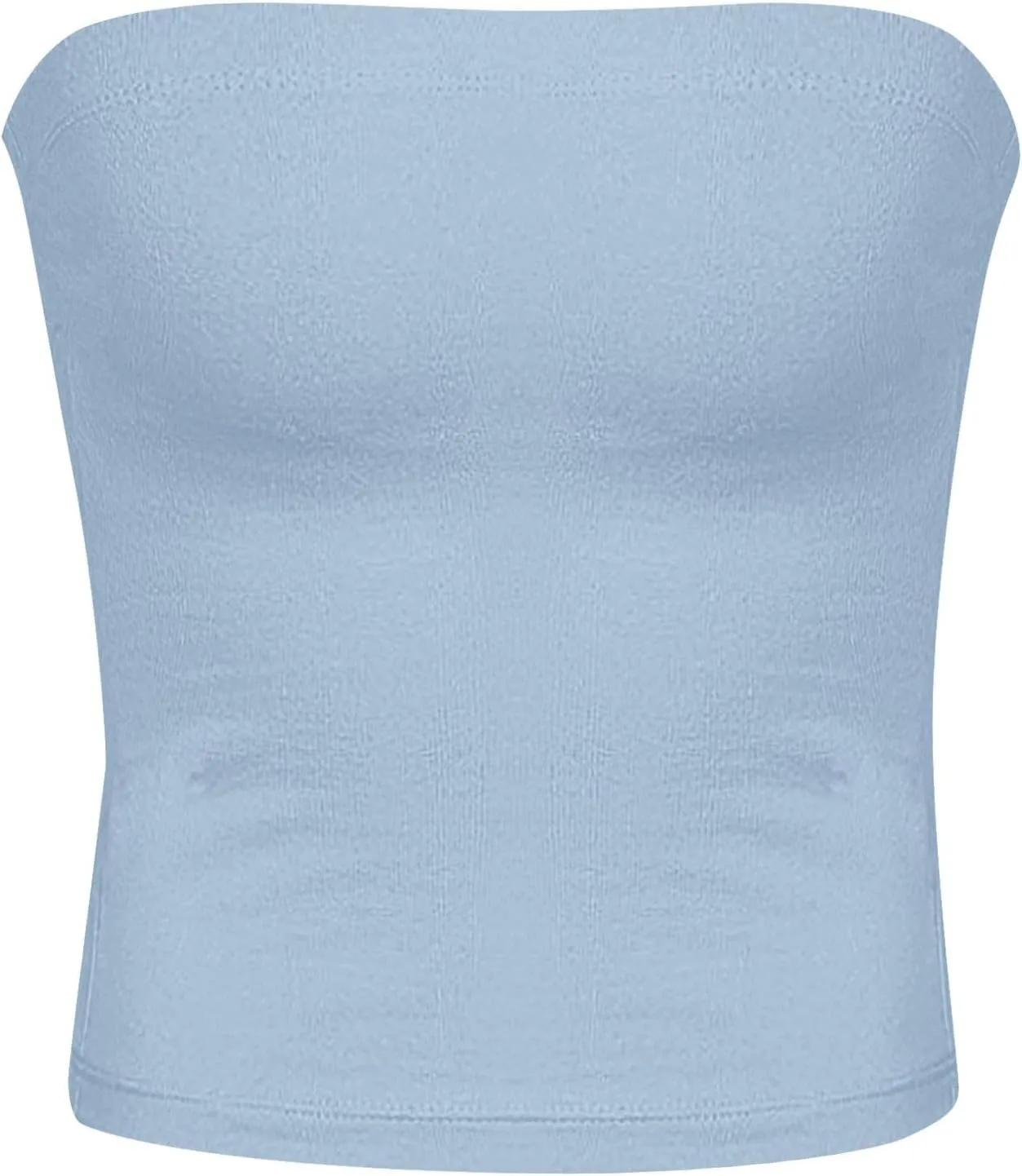 Womens Y2K Backless Strapless Tube Top Double Lined Sleeveless Crop Top for Summer 2025 Going Out