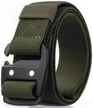 WYuZe Mens Tactical Belt Military Elastic Stretch Duty Riggers Belt Metal Buckle