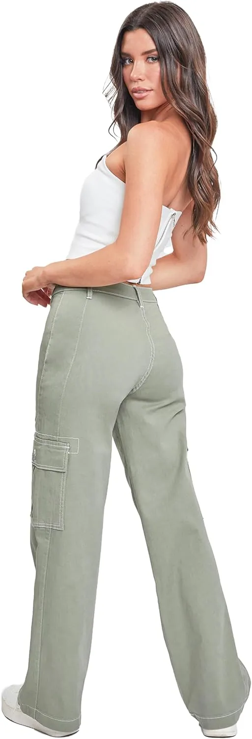 YMI Jeans Women's Cargo Pants with Front Seam