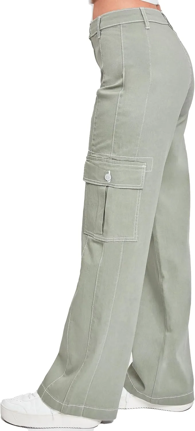 YMI Jeans Women's Cargo Pants with Front Seam