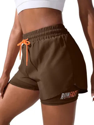 YOAKUKA Women's 2 in 1 Workout Shorts Gym Workout Yoga Running Biker Tennis Skirts Clothes Summer