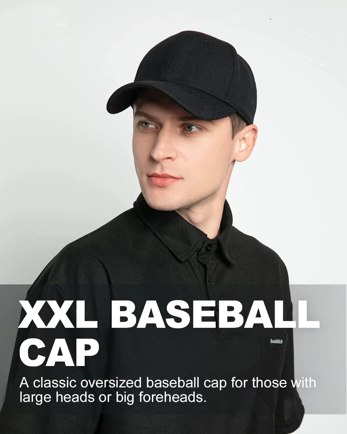 Zylioo Oversize XXL 100% Cotton Baseball Cap,Large Baseball Hat for Big Heads 23.5"-25.5",Adjustable Plain Dad Cap